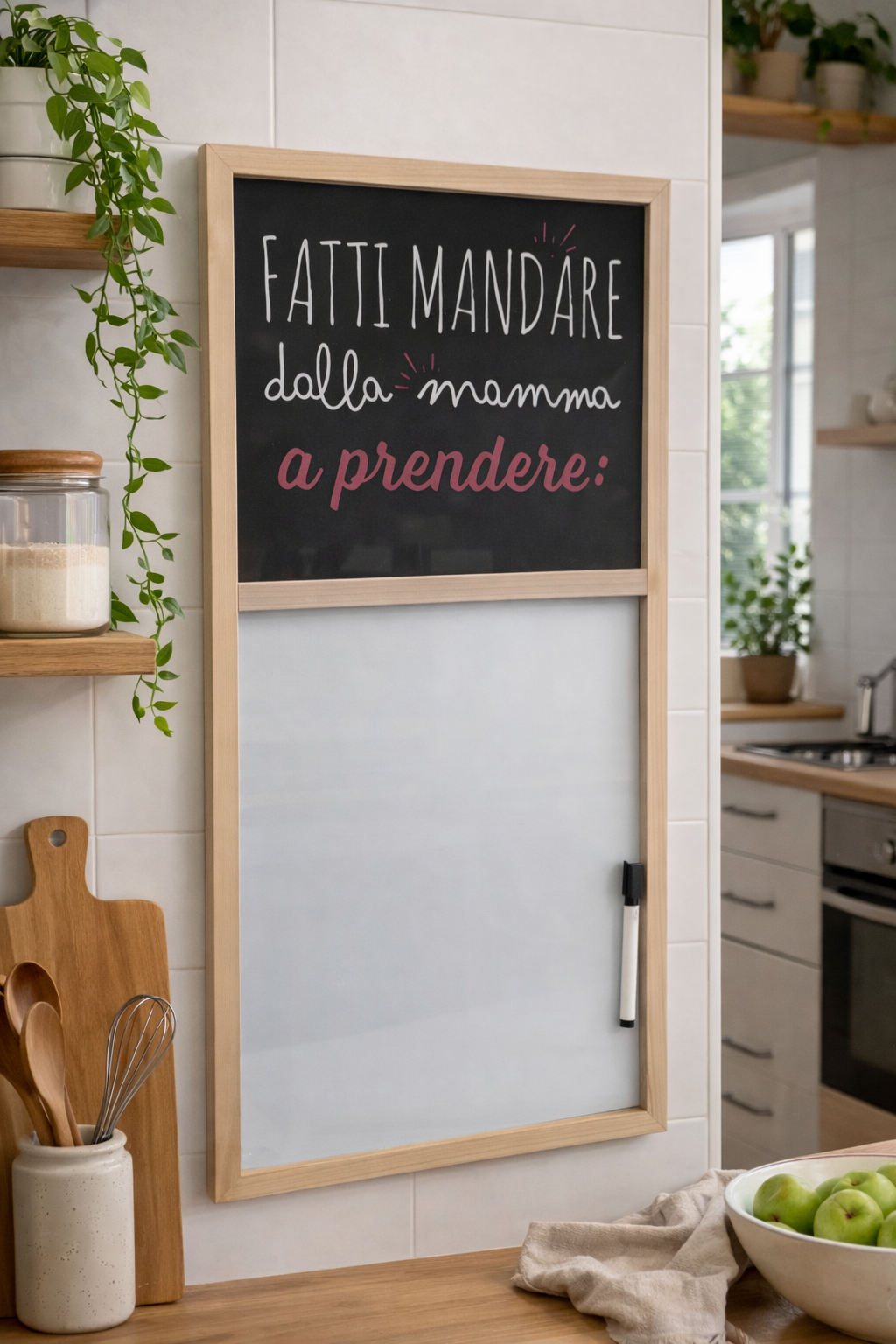 Lavagnetta Magnetica da Cucina con Pennarello 31x60 cm