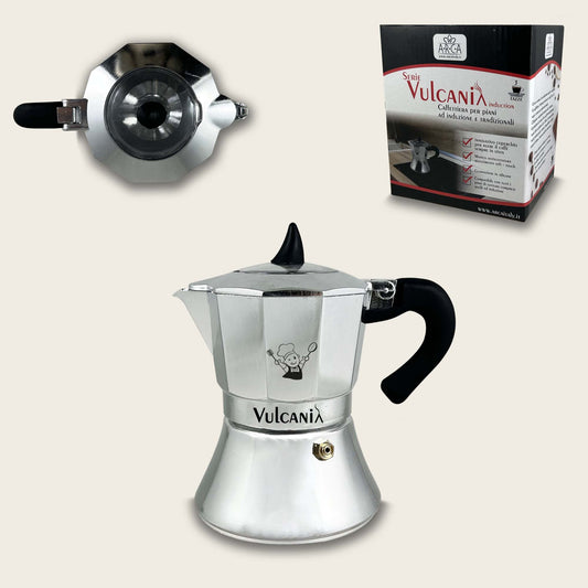 Vulcania Caffettiera Induzione 3 Tazze