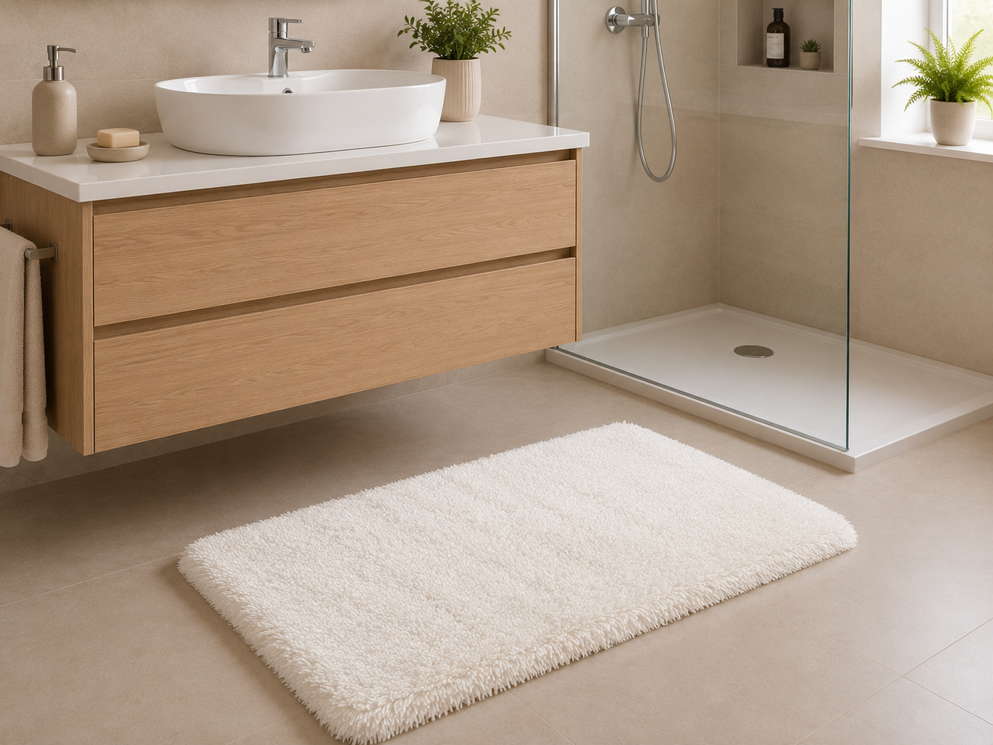 Tappeto Bagno Simply 50x80 cm Antiscivolo Morbido e Assorbente