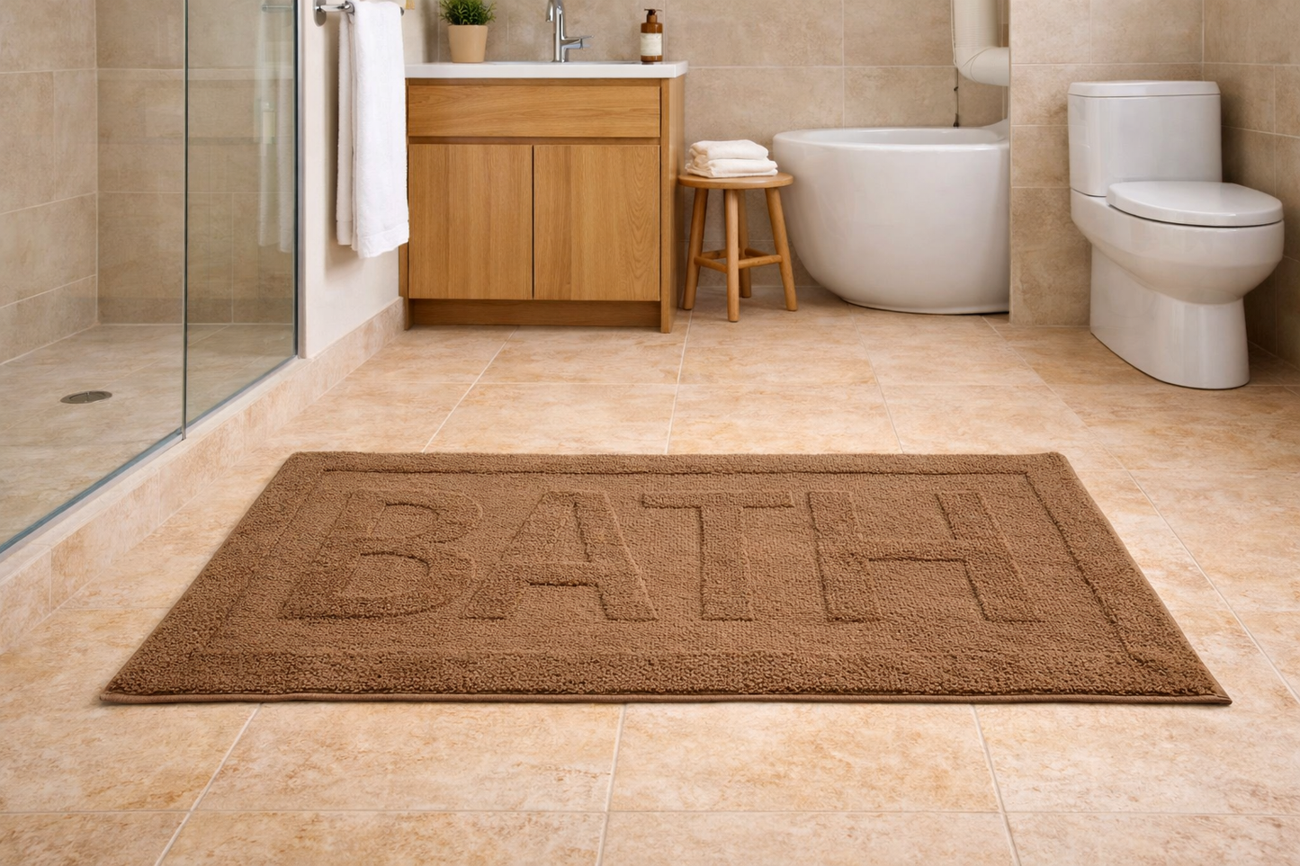 Tappeto Bagno Antiscivolo Bath Fancy Home Morbido e Super Assorbente