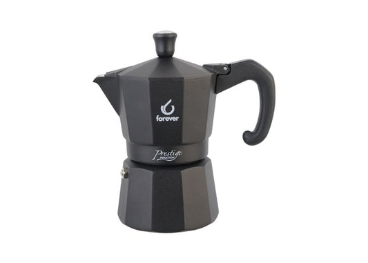 Moka Prestige Induction All Black Forever 2 Cups