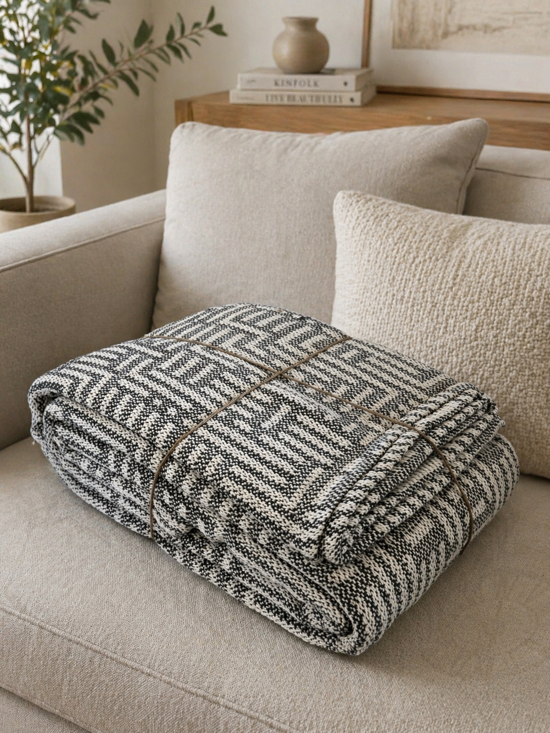 Copritutto SHEICK Tinto in Filo 100% Cotone 2 Piazze 250x250 cm Copridivano e Copriletto