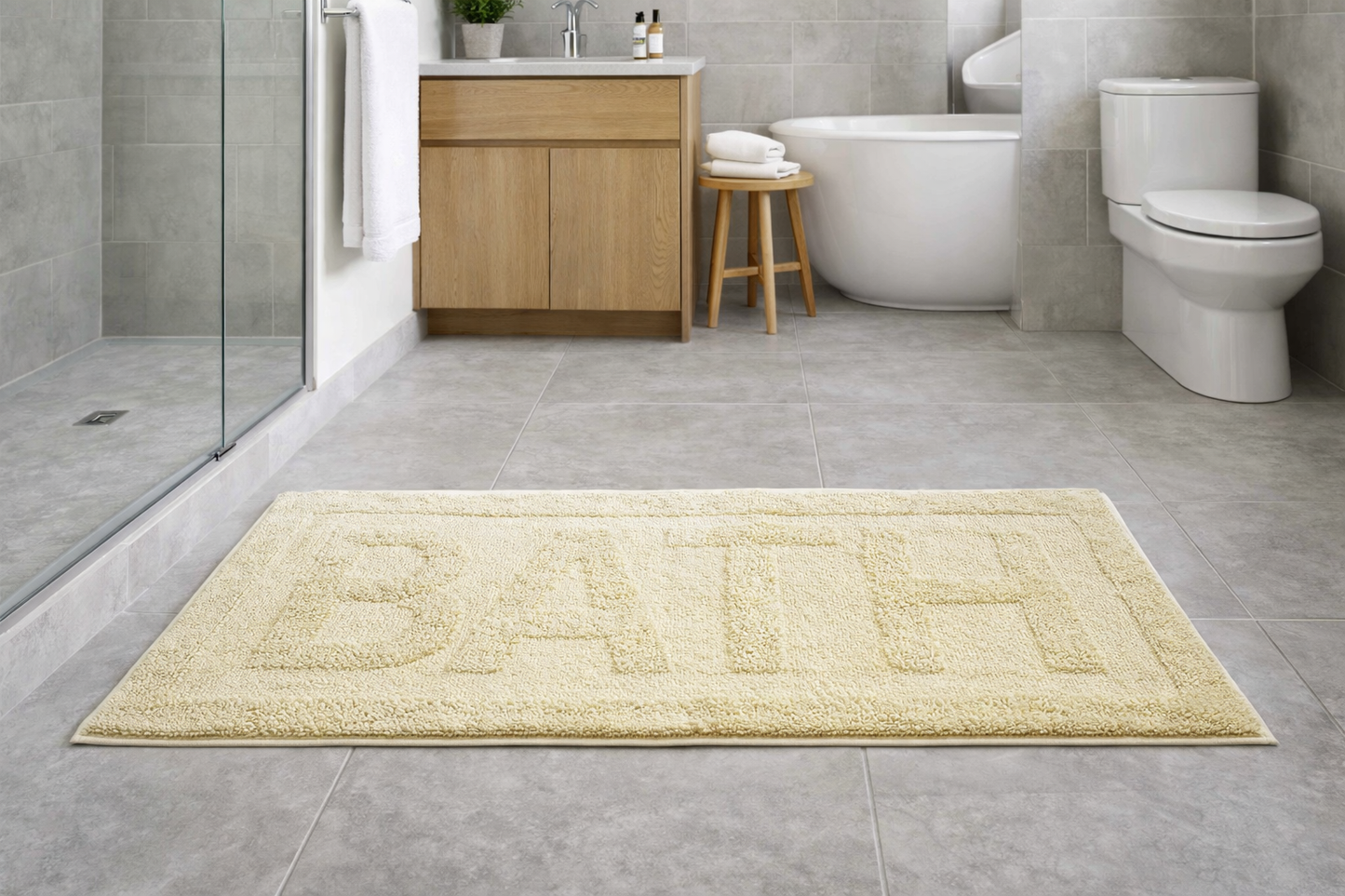 Tappeto Bagno Antiscivolo Bath Fancy Home Morbido e Super Assorbente