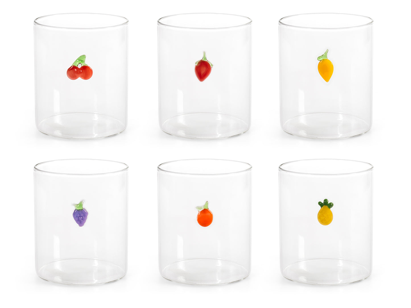 Set 6 Bicchieri In Vetro Borosilicato Con Miniatura 42 Cl