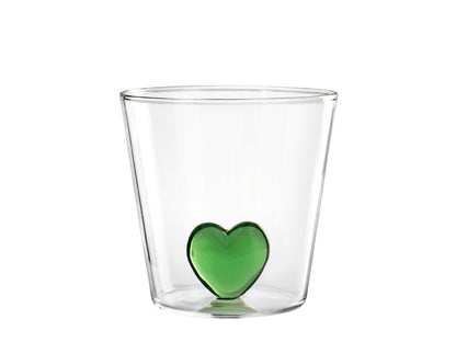 Set 4 Bicchieri Borosilicato Miniatura Cuore 300 Cc