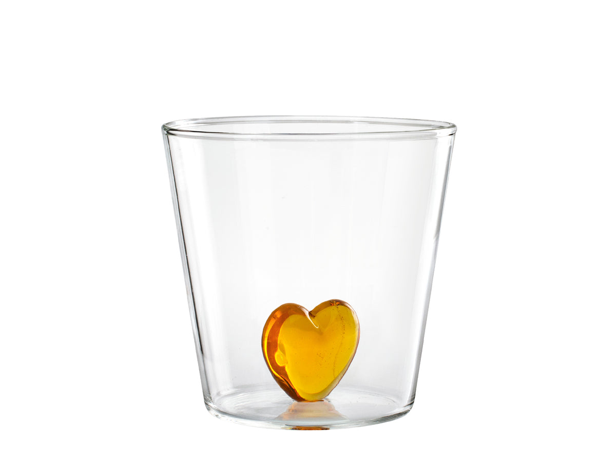 Set 4 Bicchieri Borosilicato Miniatura Cuore 300 Cc