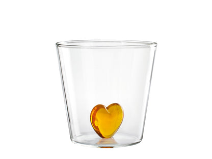 Set 4 Bicchieri Borosilicato Miniatura Cuore 300 Cc