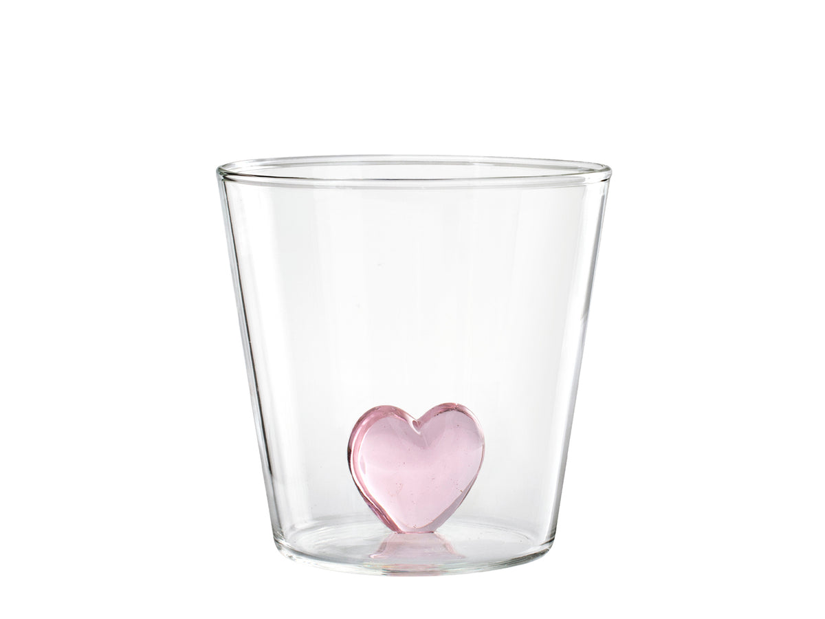 Set 4 Bicchieri Borosilicato Miniatura Cuore 300 Cc