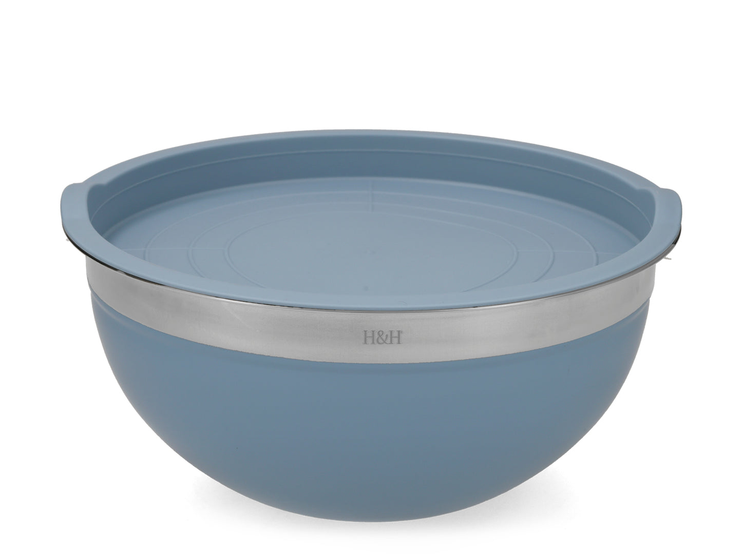 Mixing Bowl con Coperchio Azzurro 4Lt in Acciaio Inox