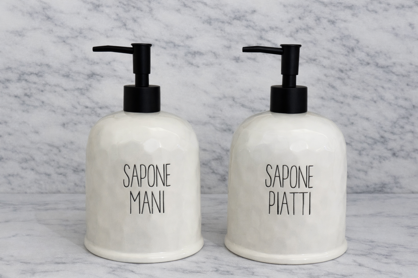 Dispenser in Ceramica da Cucina / Bagno | Sapone Mani / Sapone Piatti
