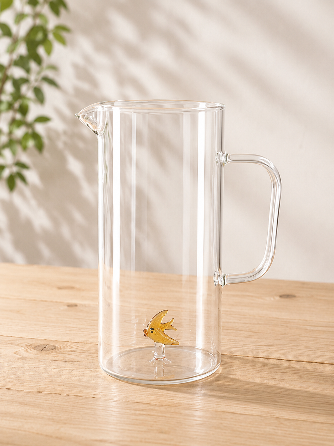Caraffa in Vetro 1,2 Litri con Decorazione 3D Interna 16x10x h 20cm