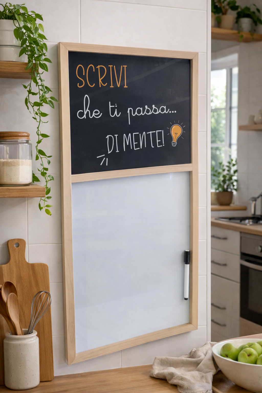 Lavagnetta Magnetica da Cucina con Pennarello 31x60 cm