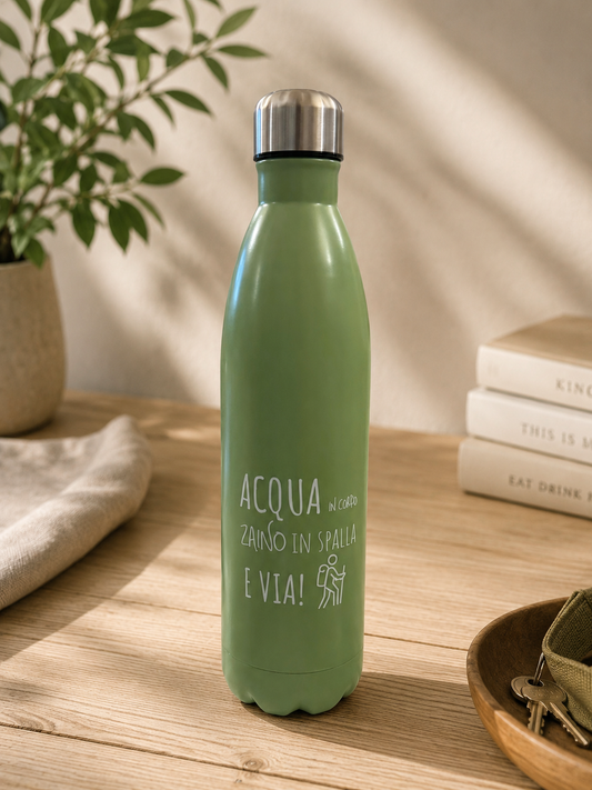 Borraccia Termica in Acciaio 750 ml con Frasi Motivazionali