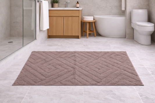 Tappeto Bagno Antiscivolo Geometrico Fancy Home Morbido e Super Assorbente