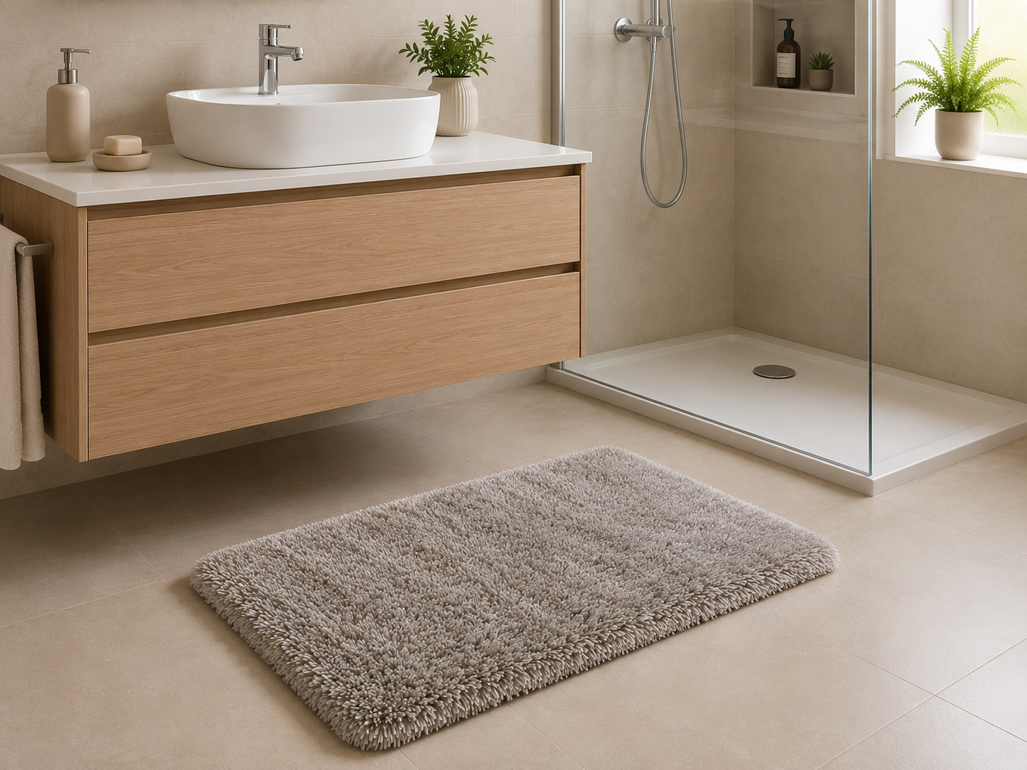Tappeto Bagno Simply 50x80 cm Antiscivolo Morbido e Assorbente