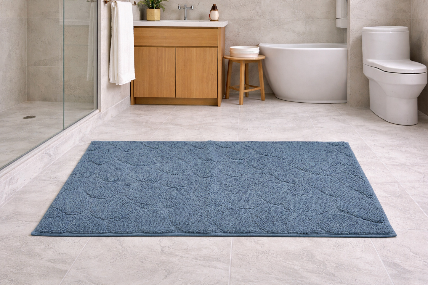 Tappeto Bagno Antiscivolo Bolle Fancy Home Morbido e Super Assorbente