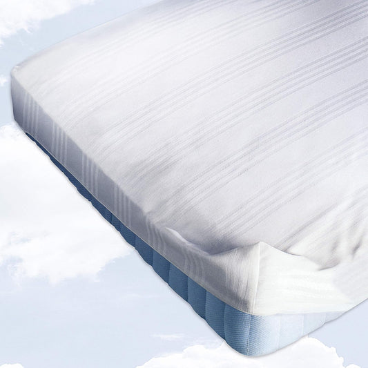 Coprimaterasso Matrimoniale Linea Lindsana 175x200 Puro Cotone con Elastici