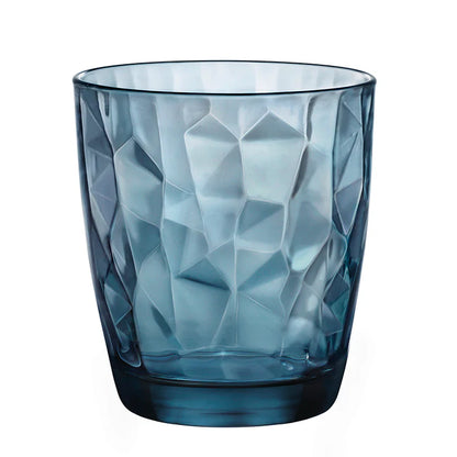 Set 6 Bicchieri Bormioli Diamond Blu 30,5cl in Vetro