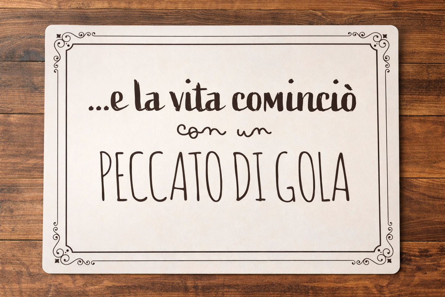 Tovaglietta Colazione Americana in PP Stampato 45x35 con Frasi