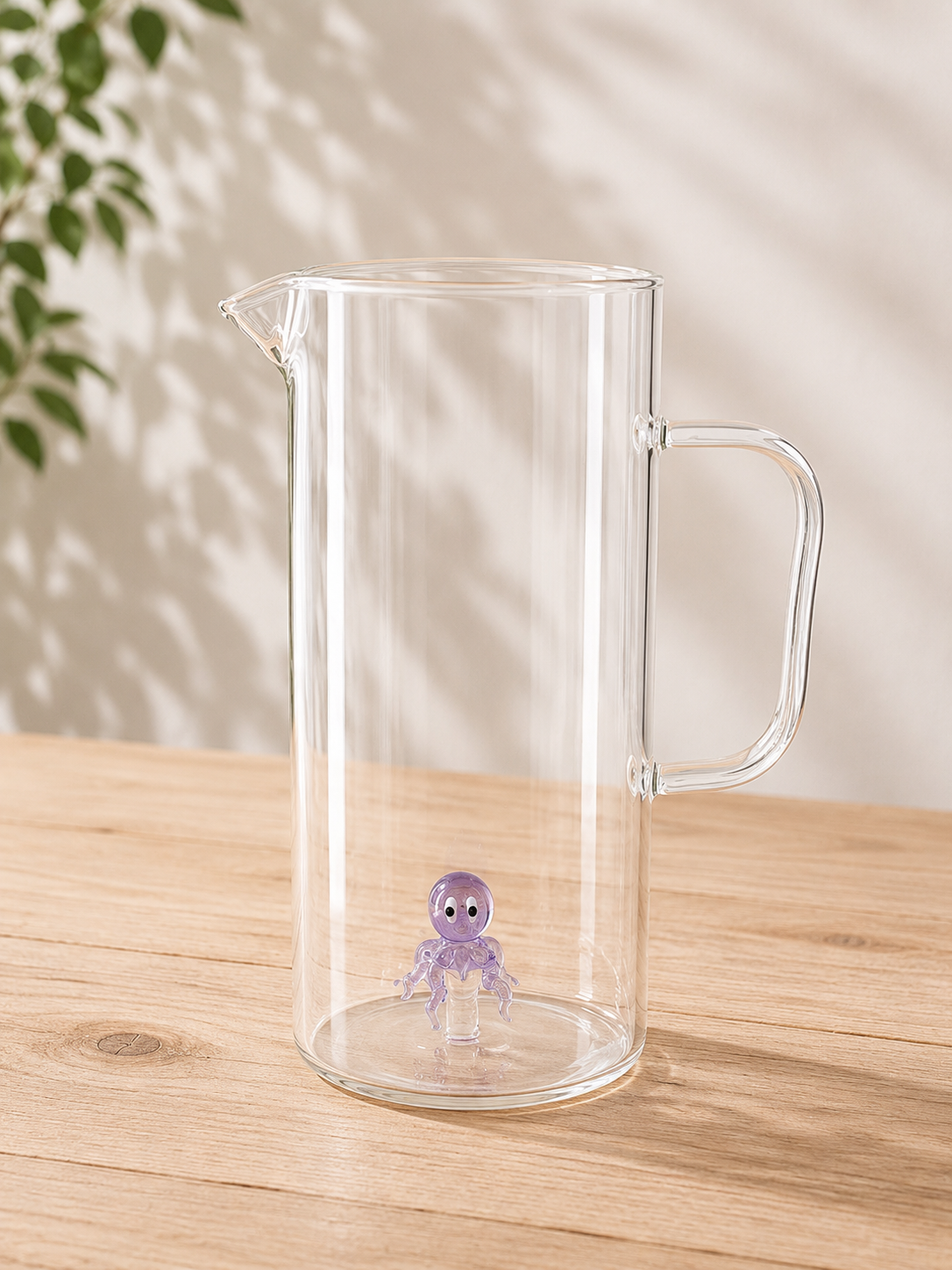 Caraffa in Vetro 1,2 Litri con Decorazione 3D Interna 16x10x h 20cm