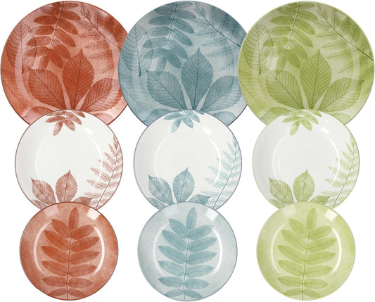 Servizio Piatti 18 Pz Tognana Natura Porcellana Multicolor
