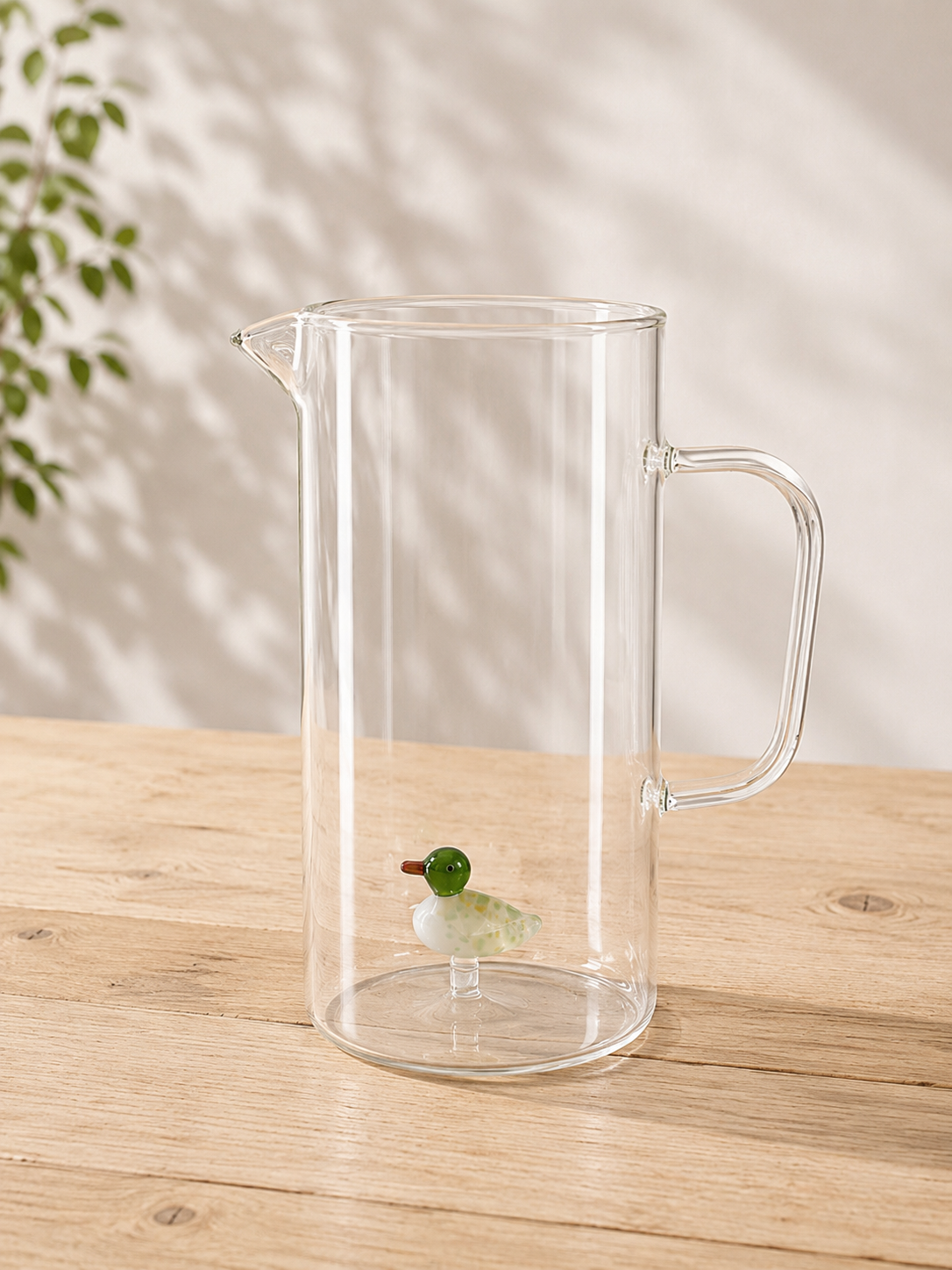 Caraffa in Vetro 1,2 Litri con Decorazione 3D Interna 16x10x h 20cm
