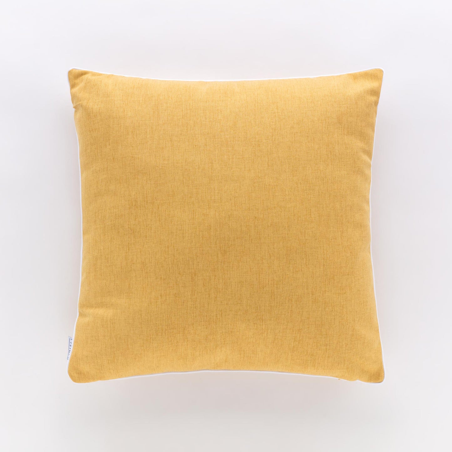 Cuscino Arredo Riviera Pepe 50x50 Giallo Zafferano con Piping | Sfoderabile