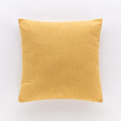 Cuscino Arredo Riviera Pepe 50x50 Giallo Zafferano con Piping | Sfoderabile