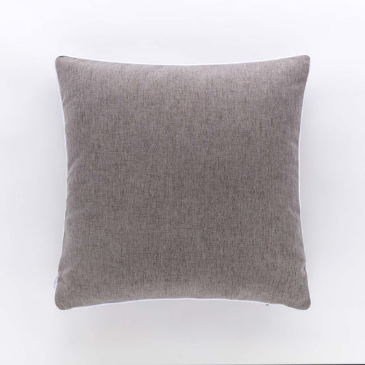 Cuscino Arredo Riviera Pepe 50x50 Grigio Ardesia con Piping | Sfoderabile