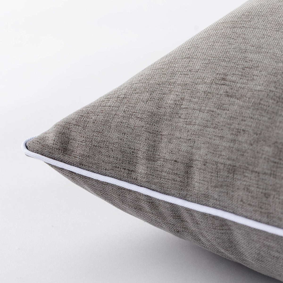 Cuscino Arredo Riviera Pepe 50x50 Grigio Ardesia con Piping | Sfoderabile