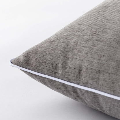 Cuscino Arredo Riviera Pepe 50x50 Grigio Ardesia con Piping | Sfoderabile