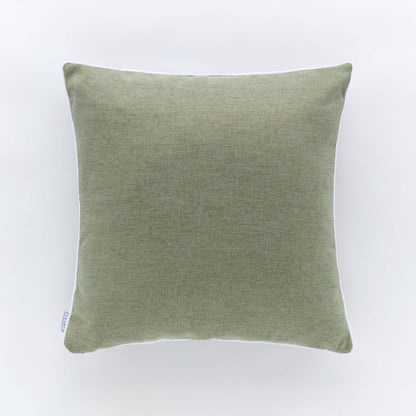 Cuscino Arredo Riviera Pepe 50x50 Verde Palma con Piping | Sfoderabile