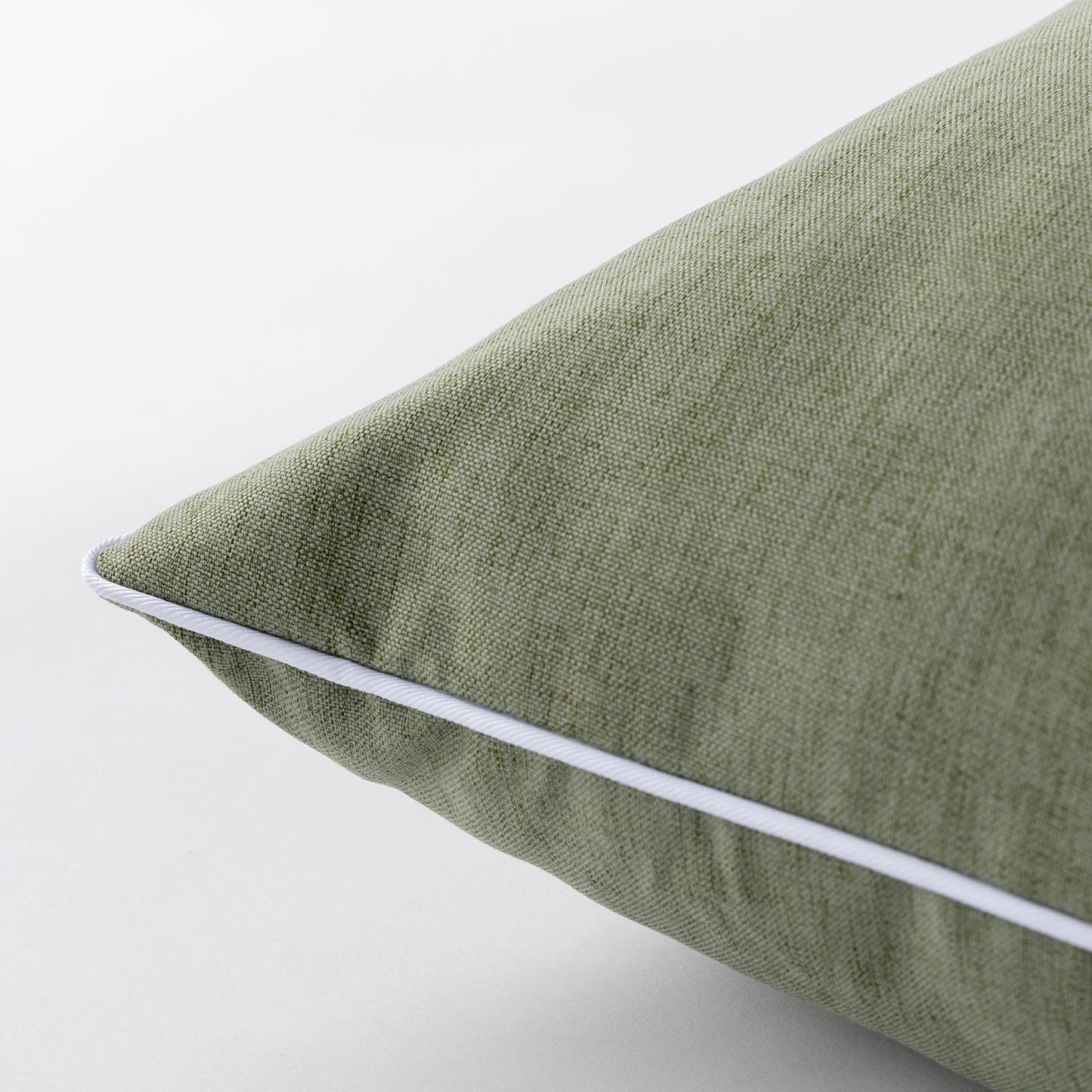 Cuscino Arredo Riviera Pepe 50x50 Verde Palma con Piping | Sfoderabile