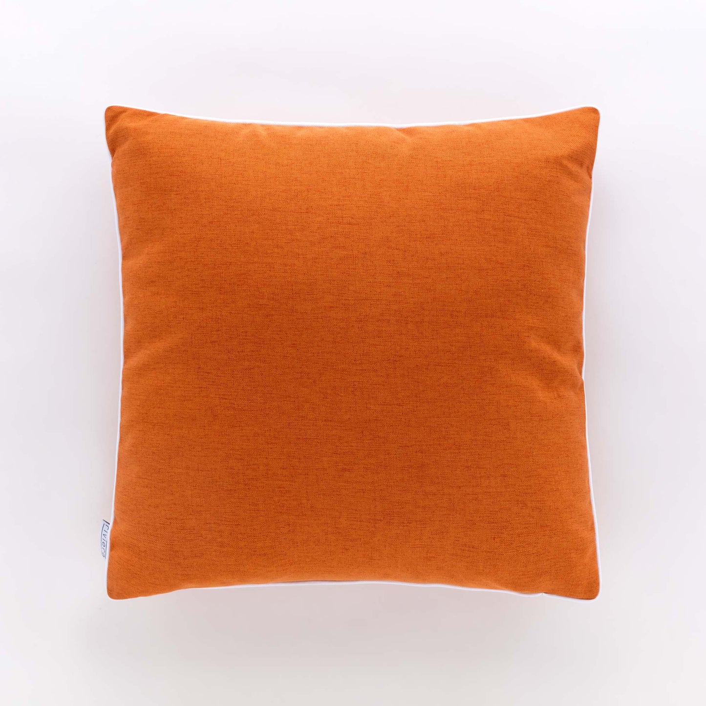 Cuscino Arredo Riviera Pepe 50x50 Arancione Terracotta con Piping | Sfoderabile