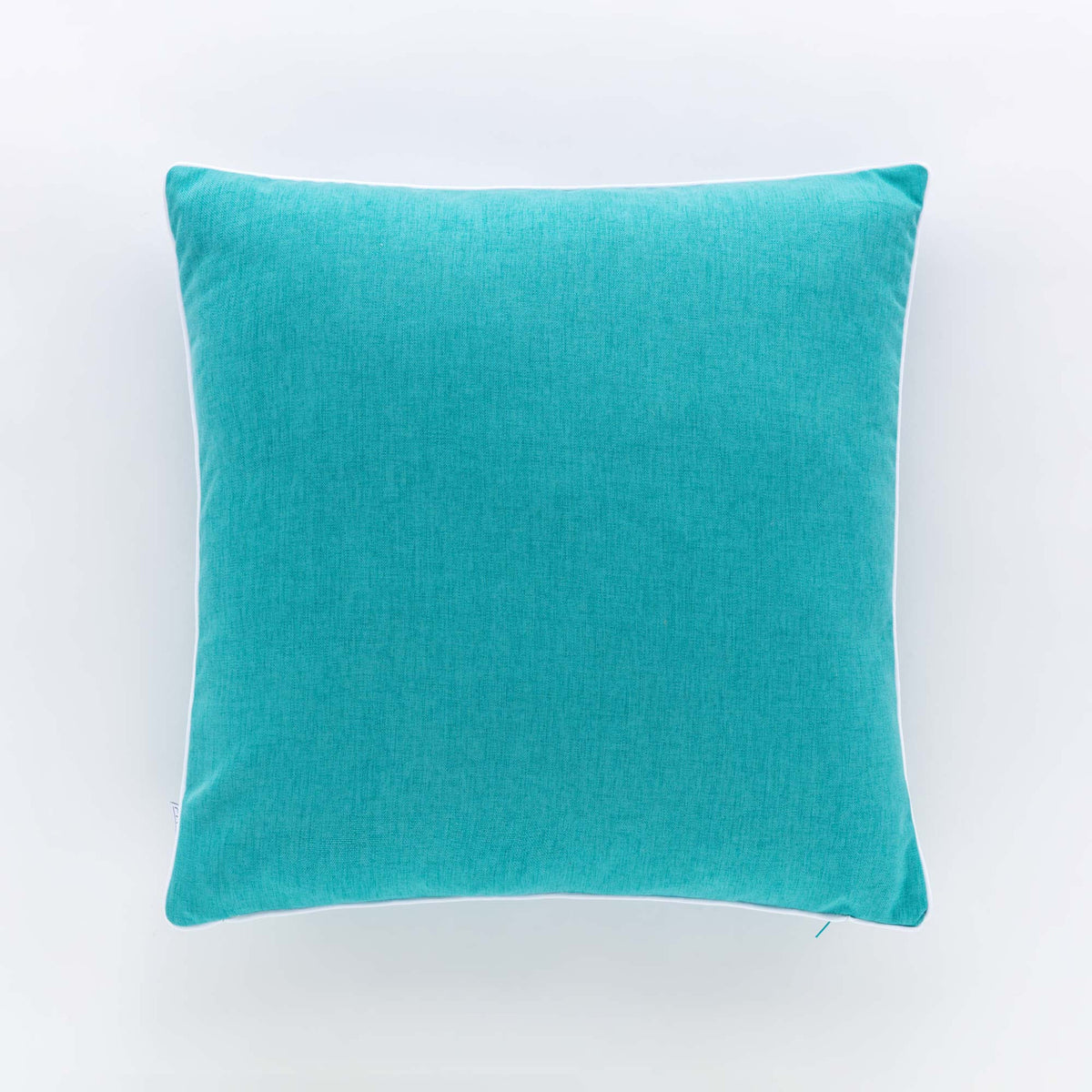 Cuscino Arredo Riviera Pepe 50x50 Turchese con Piping | Sfoderabile