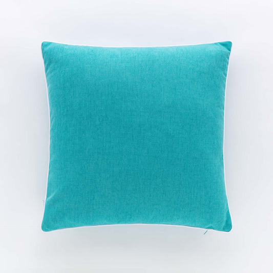 Cuscino Arredo Riviera Pepe 50x50 Turchese con Piping | Sfoderabile