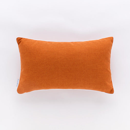 Cuscino Arredo Rettangolare Riviera Pepe 30x50 Arancione Terracotta con Piping