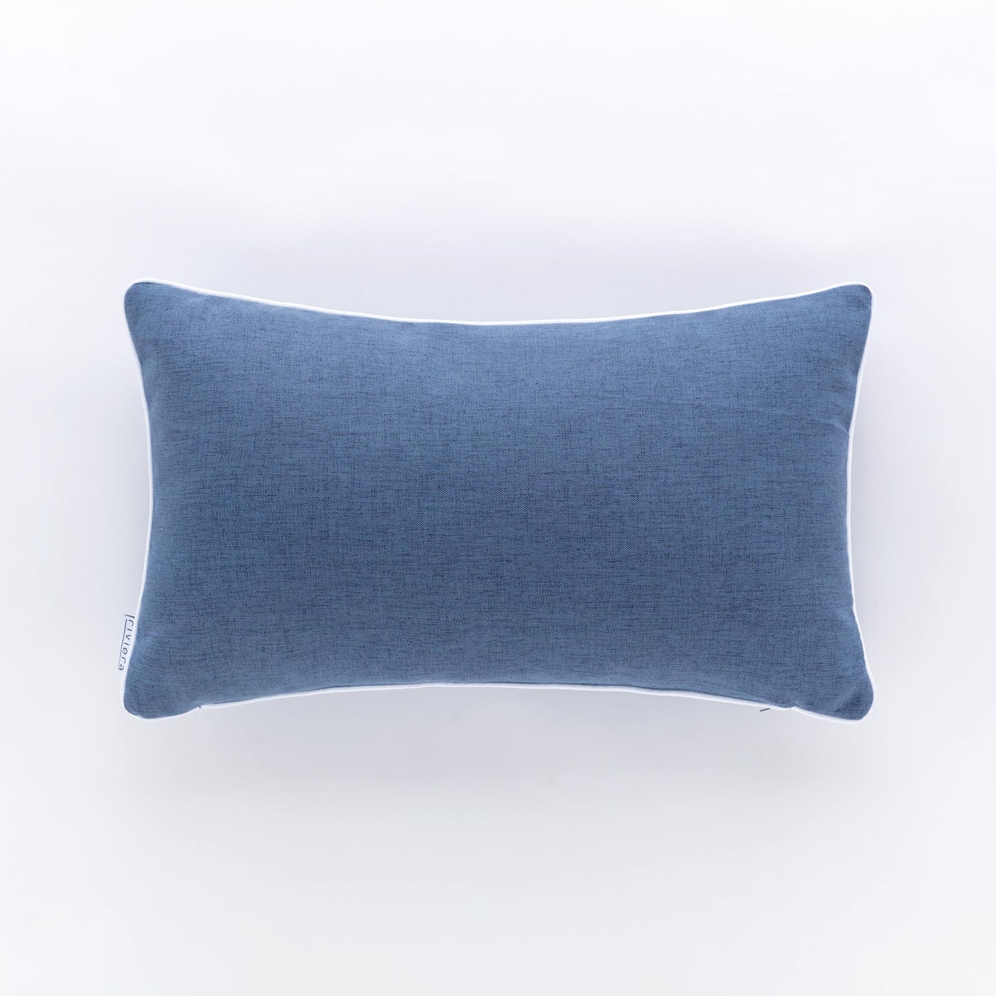 Cuscino Rettangolare Riviera Pepe 30x50 Blu Denim con Piping