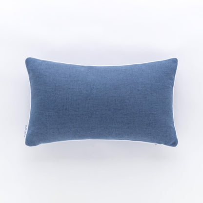 Cuscino Rettangolare Riviera Pepe 30x50 Blu Denim con Piping