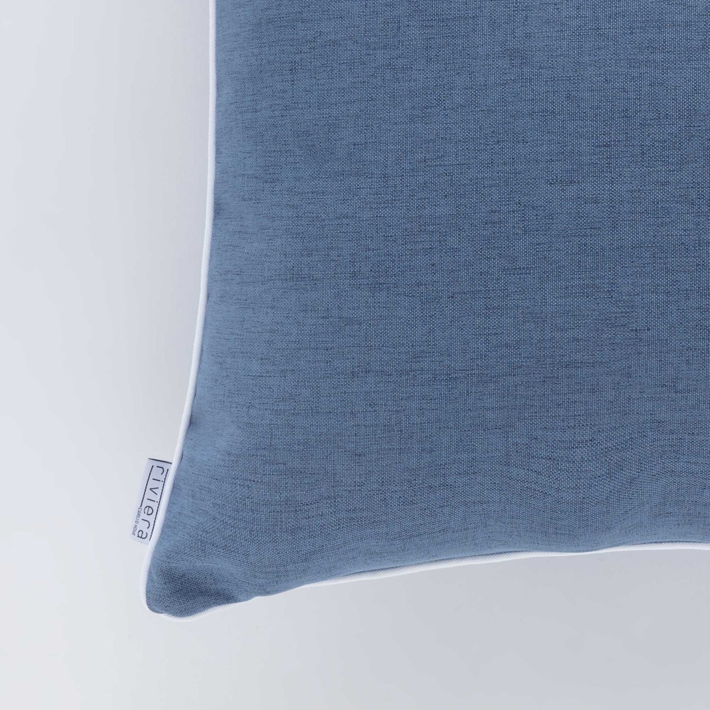 Cuscino Rettangolare Riviera Pepe 30x50 Blu Denim con Piping