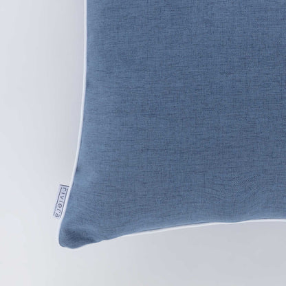 Cuscino Rettangolare Riviera Pepe 30x50 Blu Denim con Piping