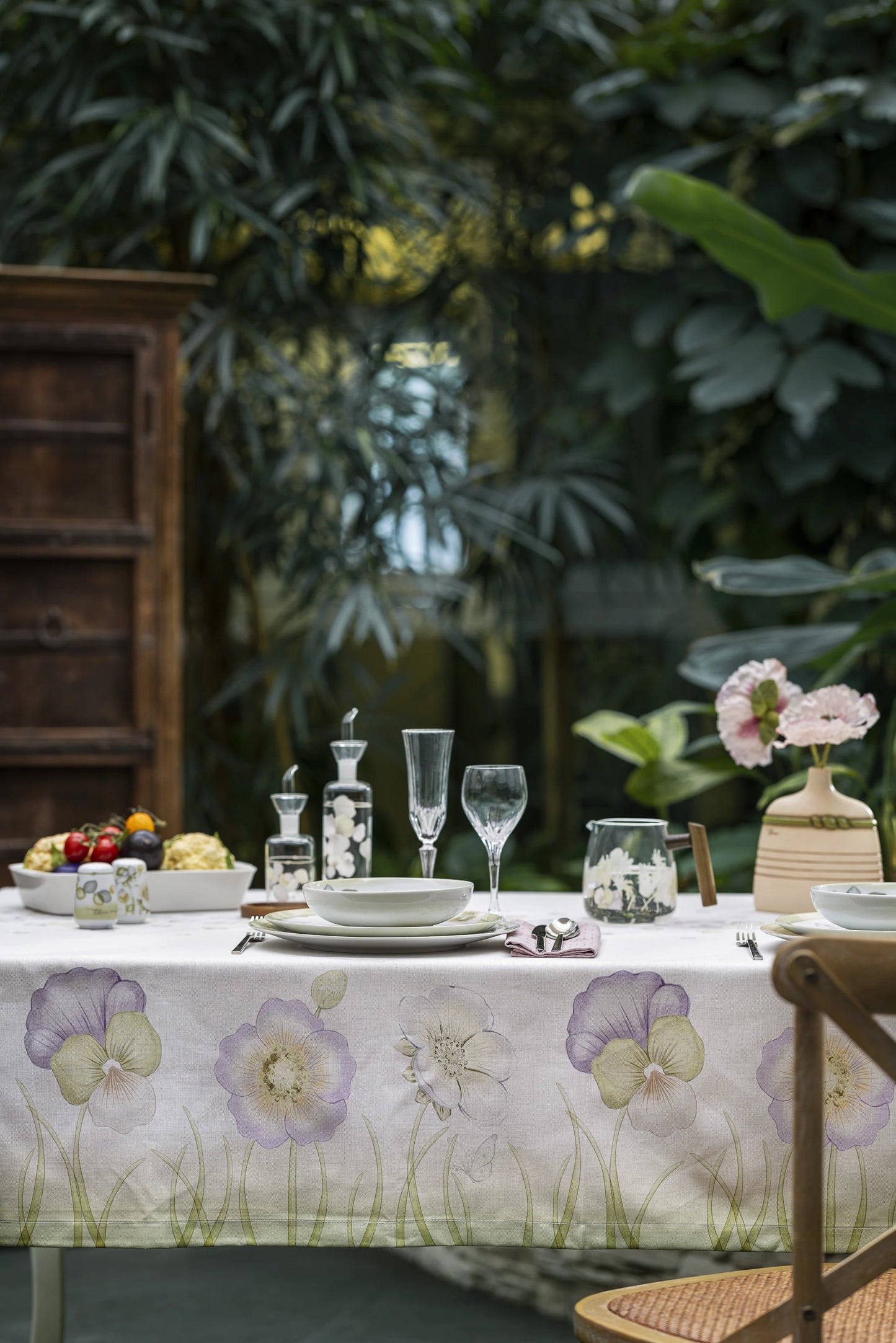 Tovaglia Antimacchia THUN Bloom 150x260 cm - Fantasia Floreale