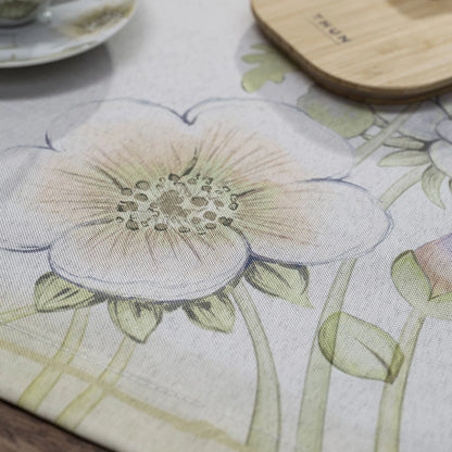 Set 2 Tovagliette Antimacchia THUN Bloom + Porta Pranzo con Coperchio in Bambù
