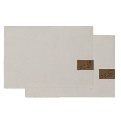 THUN Set 2 Tovagliette in PVC Pearl White Bianco Perlato