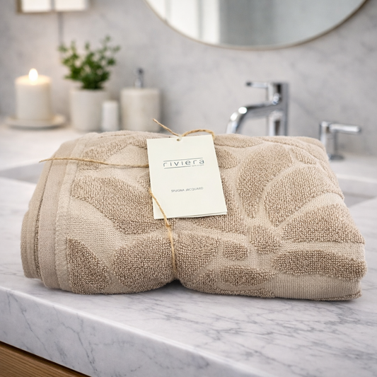 Set Asciugamani Riviera Elysium in Spugna Jacquard 100% Cotone