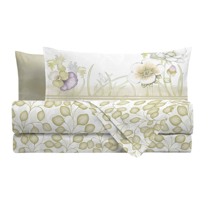 Completo Lenzuola Matrimoniale THUN Bloom 100% Cotone