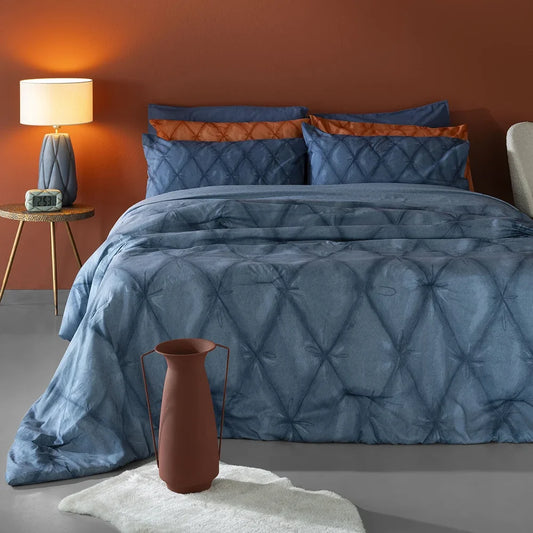 Lenzuola Matrimoniali Thun Plume Blue | 100% Cotone