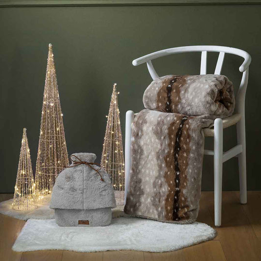 Plaid THUN Himalaya 130x170 Bosco d’Inverno Renna Deer Stone