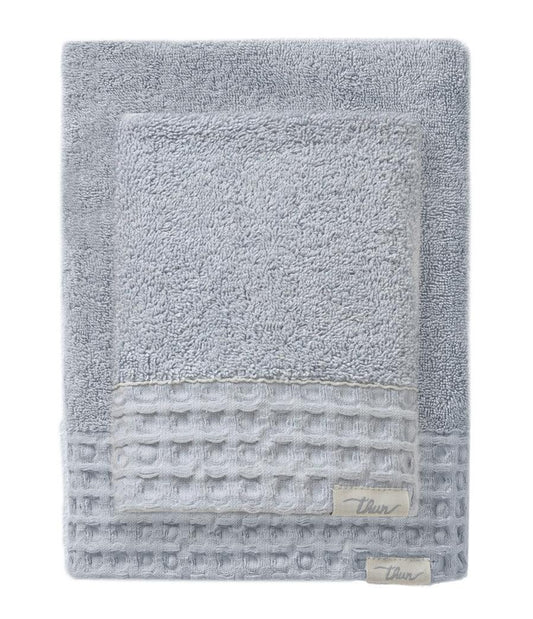 THUN Set 2 Asciugamani Iconic Elegance 40x60 + 60x100 cm Tinta Unita