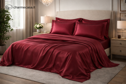 Completo Lenzuola Matrimoniale Maxi Firenze Lux Raso 60 | Made in Italy